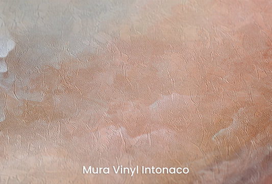 Zbliżenie na artystyczną fototapetę o nazwie Lunar Silence na podłożu Mura Vinyl Intonaco - struktura tartego tynku.