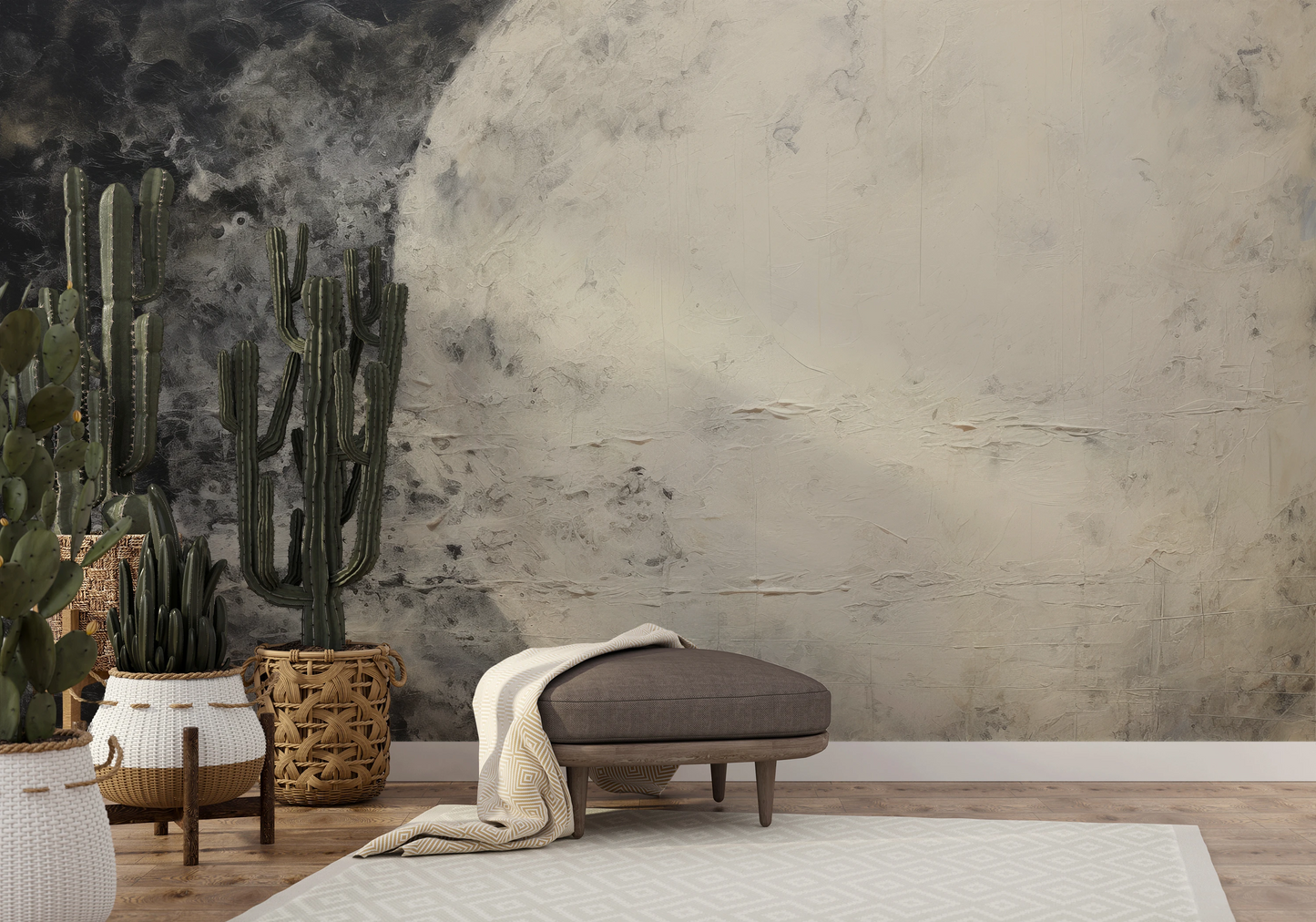 Fototapeta artystyczna o nazwie Jupiter's Watch pokazana w aranżacji wnętrza.