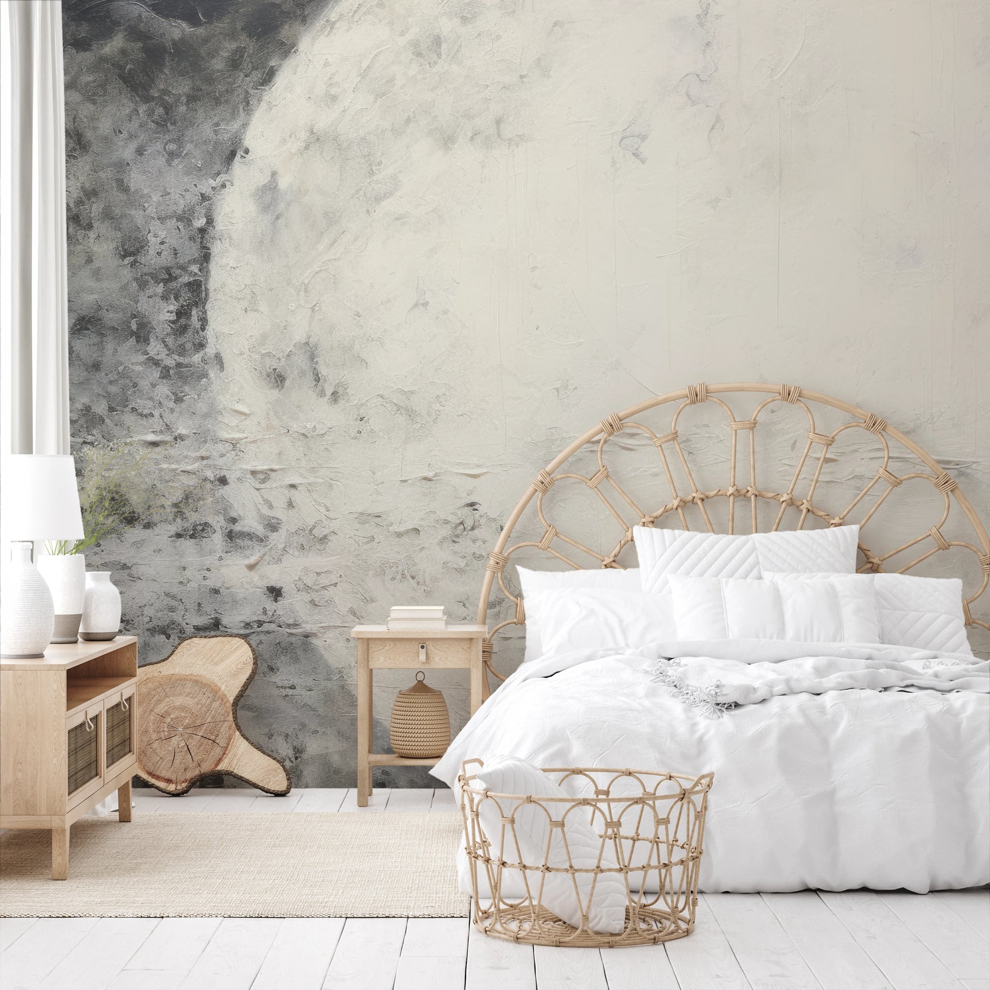 Wzór fototapety artystycznej o nazwie Jupiter's Watch pokazanej w aranżacji wnętrza.