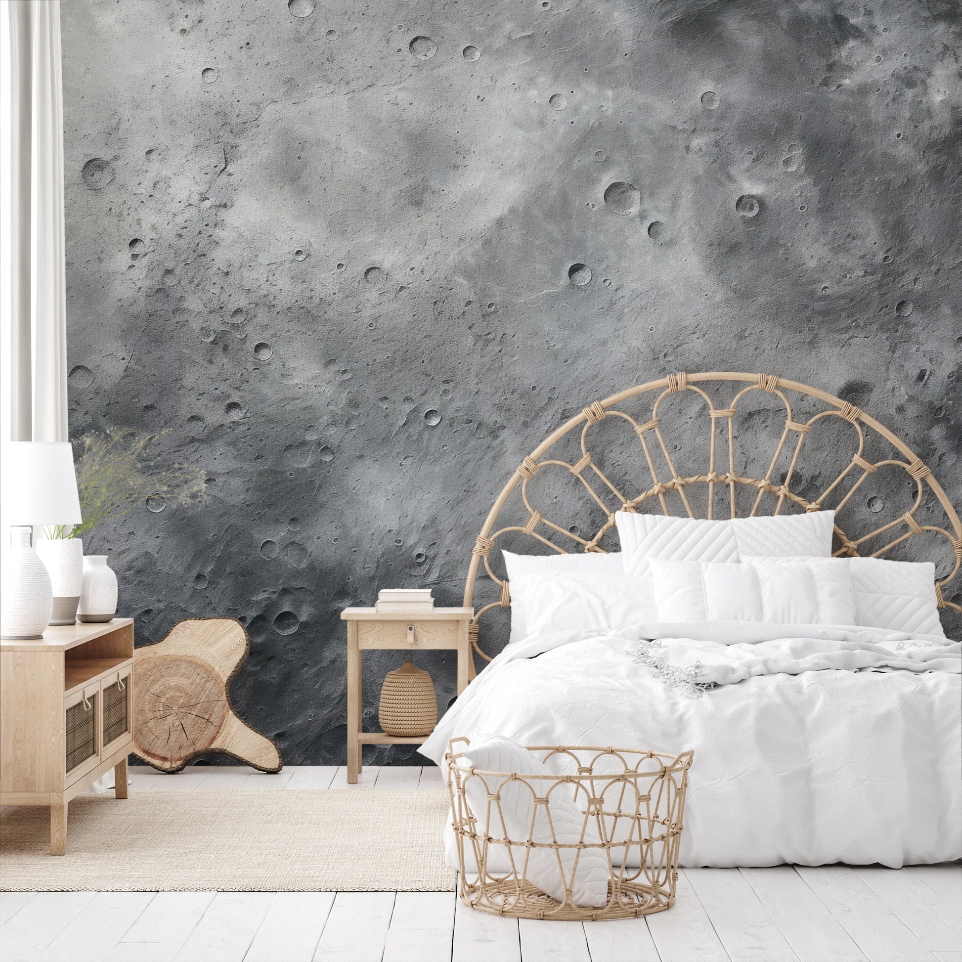 Wzór fototapety o nazwie Serene Nebula pokazanej w kontekście pomieszczenia.