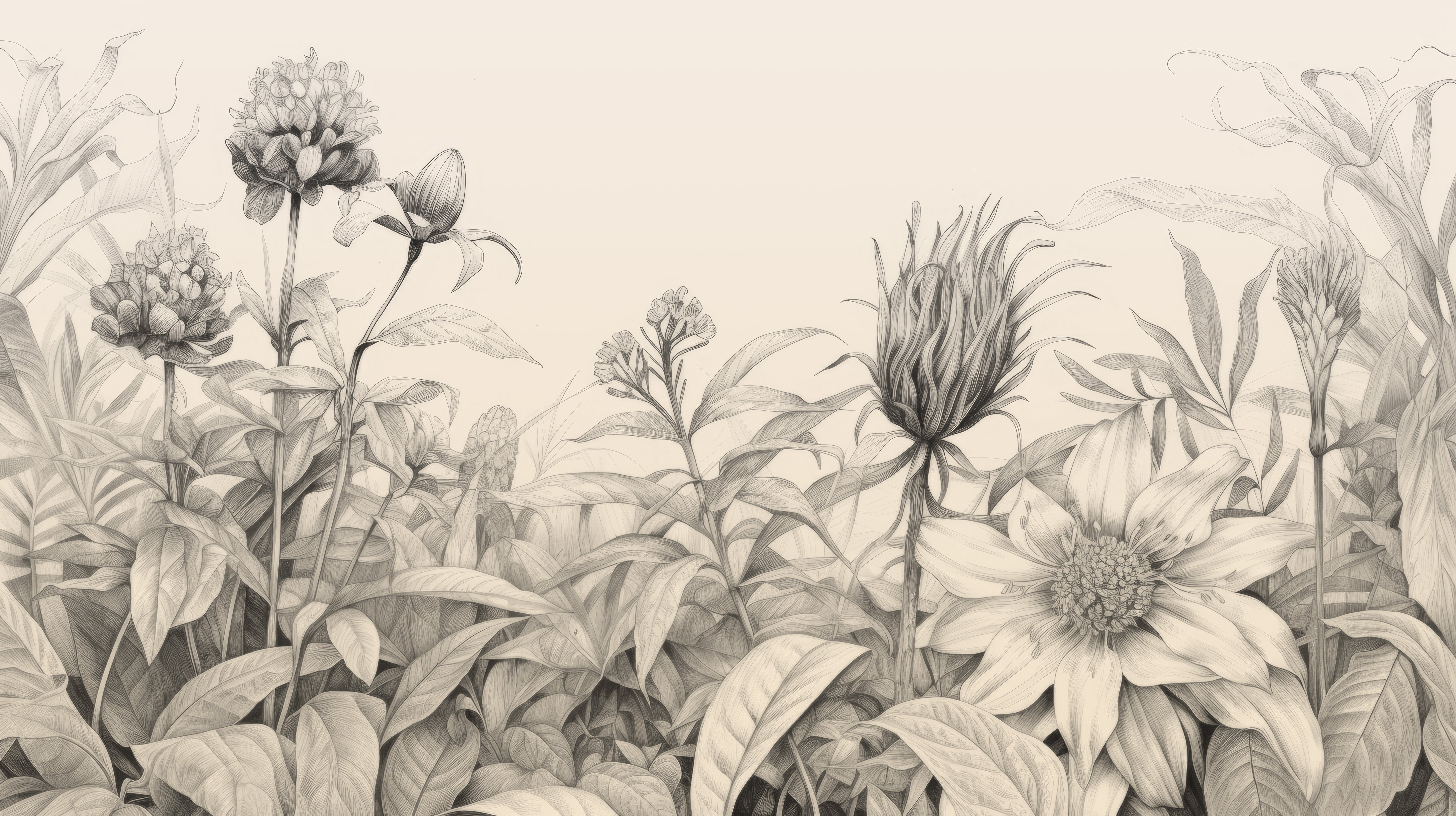 Graphite Garden - kolekcja fototapet artystycznych – DECOMURA
