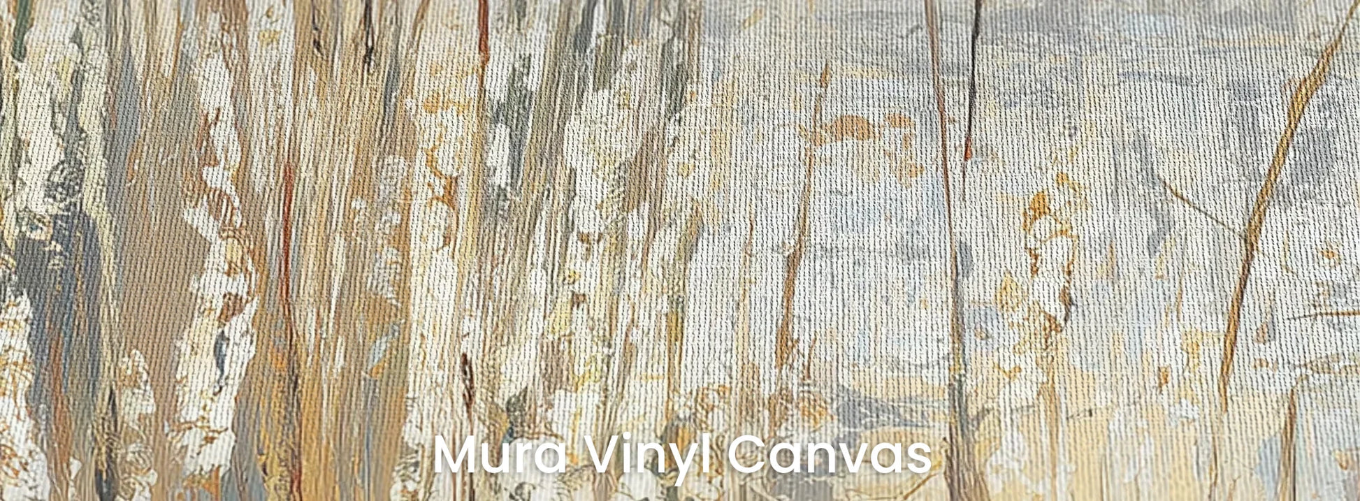 Zbliżenie na fototapetę RUSTIC CANVAS - tapeta z beżowymi źdźbłami traw na jasnym tle na podłożu o fakturze płótna.