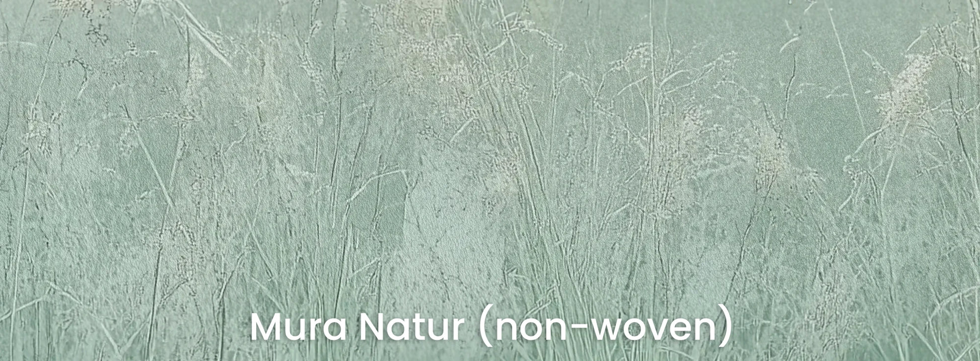 Zbliżenie na fototapetę ETHEREAL WINGS - tapeta z motylami w mglistej trawie na naturalnym podłożu ekologicznym.