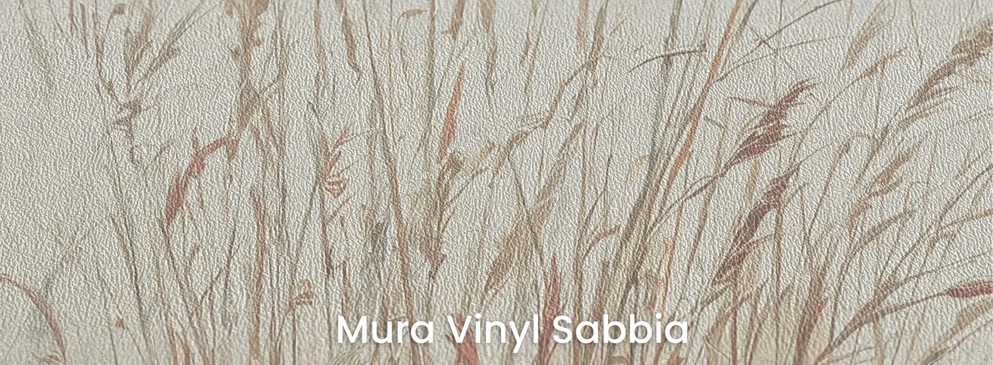 Zbliżenie na fototapetę MORNING WHISPERS - tapeta z mglistymi trawami o świcie na podłożu o strukturze ziarna piasku.