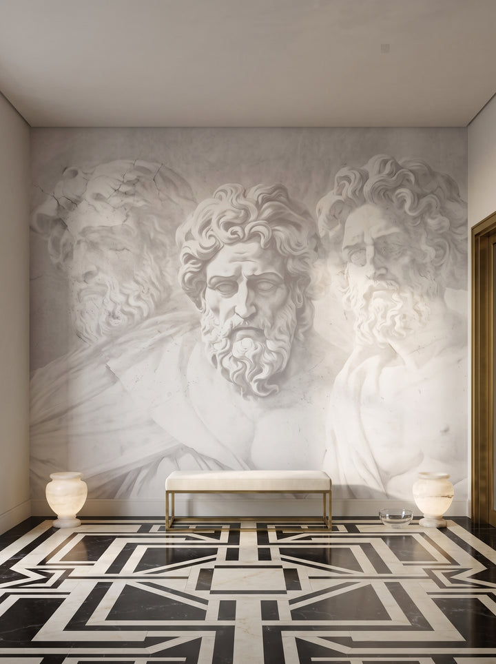 Fototapeta artystyczna o nazwie Marble Pantheon w aranżacji wnętrza: hol wejściowy w apartamencie art déco.