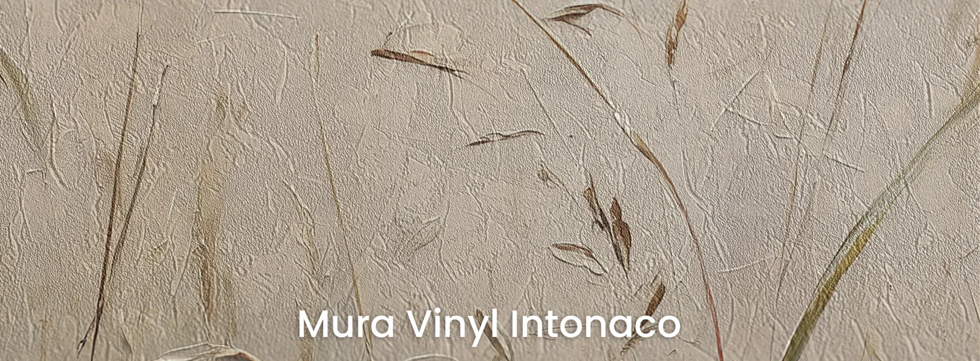 Zbliżenie na fototapetę PEACEFUL WHISPERS - tapeta z mglistymi trawami o świcie na podłożu o strukturze tartego tynku.