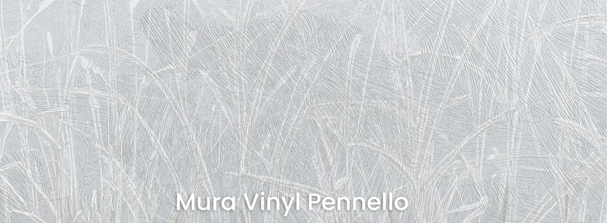 Zbliżenie na fototapetę FROSTBOUND SERENITY - tapeta z zimowymi trawami w szarej mgle na podłożu o fakturze pociągnięć pędzla.