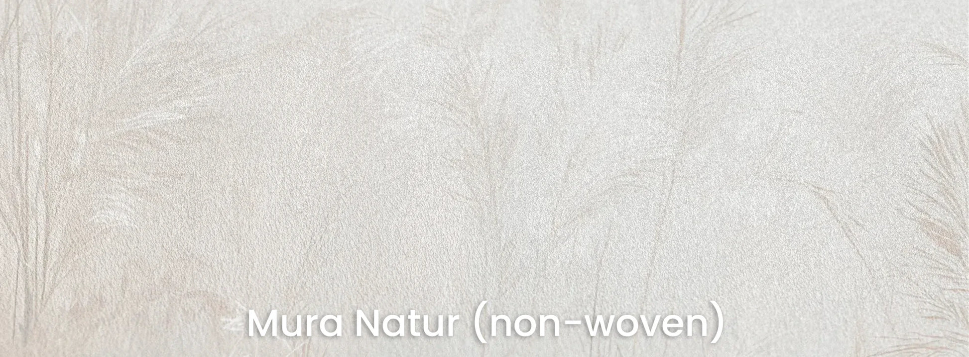 Zbliżenie na fototapetę LUMINOUS REEDS - tapeta z mglistymi trawami w jasnej tonacji na naturalnym podłożu ekologicznym.