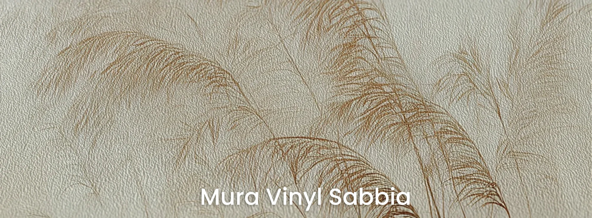 Zbliżenie na fototapetę SERENITY FIELDS - tapeta z mglistymi trawami o świcie na podłożu o strukturze ziarna piasku.