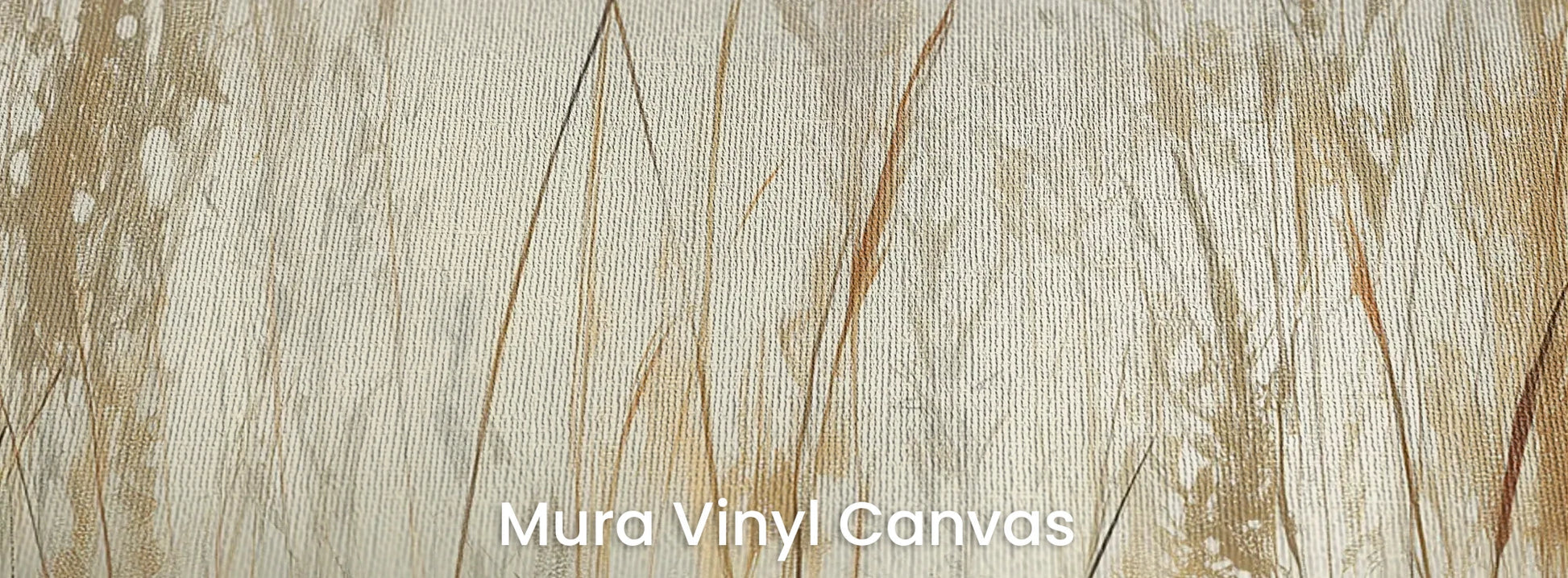 Zbliżenie na fototapetę GRACEFUL REEDS - tapeta z delikatnymi trawami na mglistym tle na podłożu o fakturze płótna.