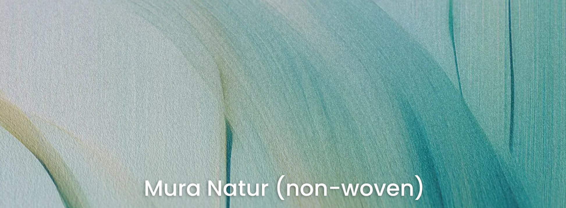 Zbliżenie na fototapetę AQUA BREEZE - tapeta z delikatnymi źdźbłami w morskich odcieniach na naturalnym podłożu ekologicznym.