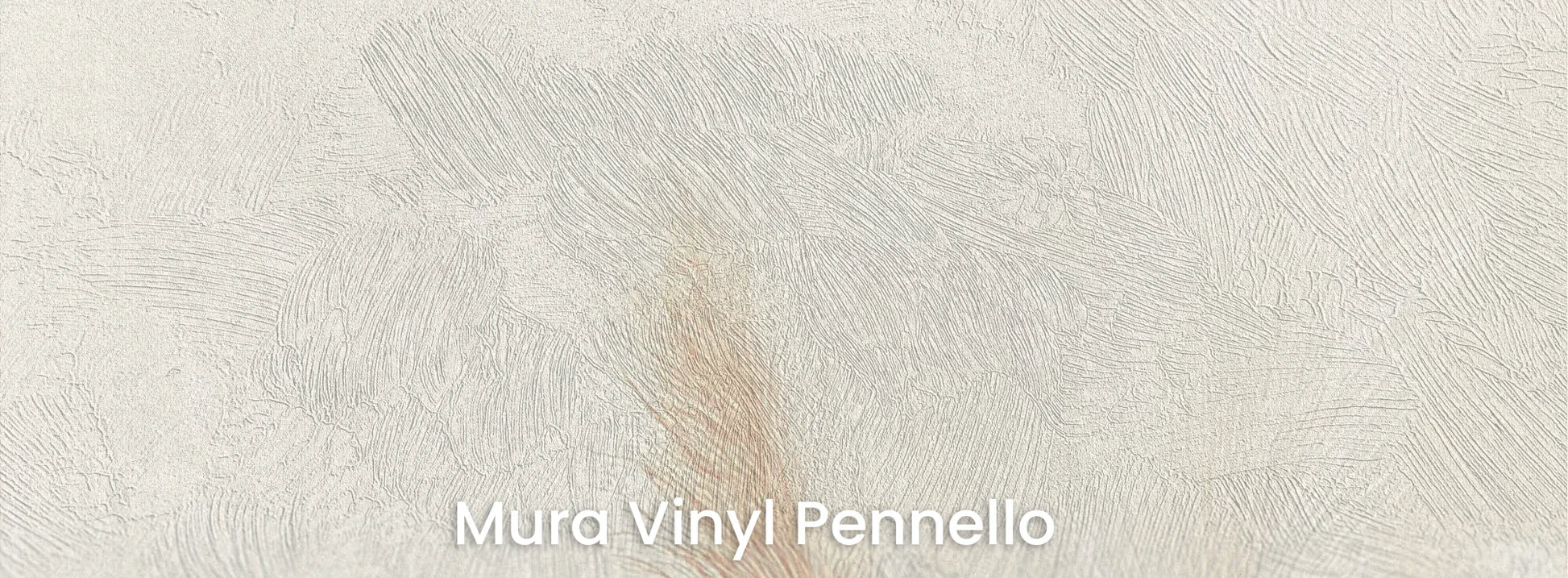 Zbliżenie na fototapetę IVORY SERENITY - tapeta z delikatnymi trawami na beżowym tle na podłożu o fakturze pociągnięć pędzla.