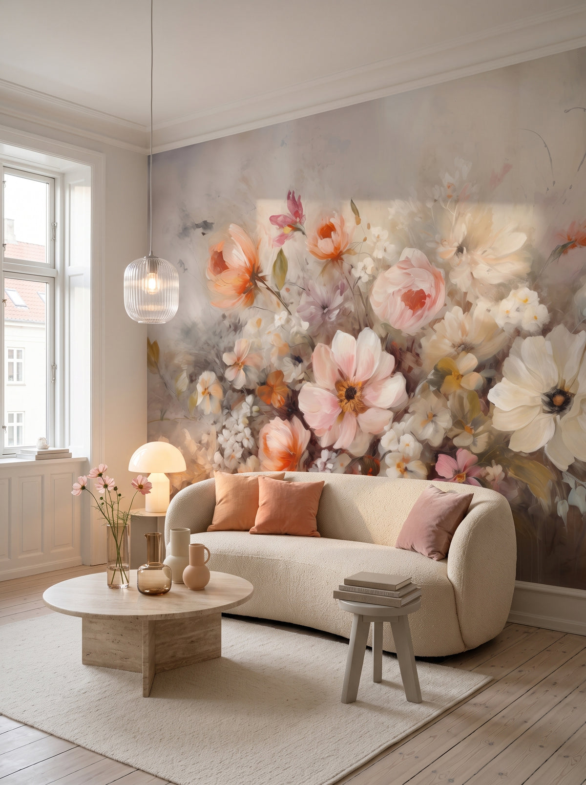 Fototapeta artystyczna o nazwie Pastel Dream w aranżacji wnętrza: studio w kopenhaskiej kamienicy.