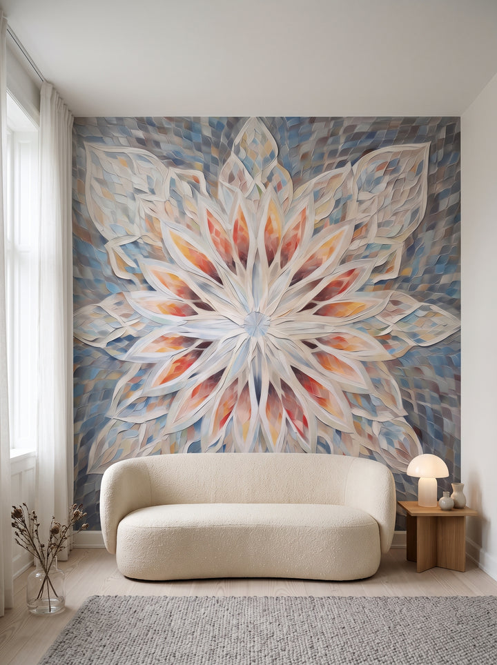 Fototapeta artystyczna o nazwie Ice Flower w aranżacji wnętrza: studio w Kopenhadze.