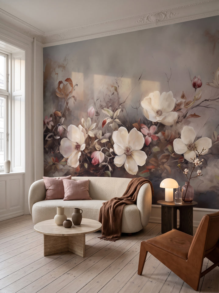 Fototapeta artystyczna o nazwie Whispering Cherry w aranżacji wnętrza: studio w kopenhaskiej kamienicy.