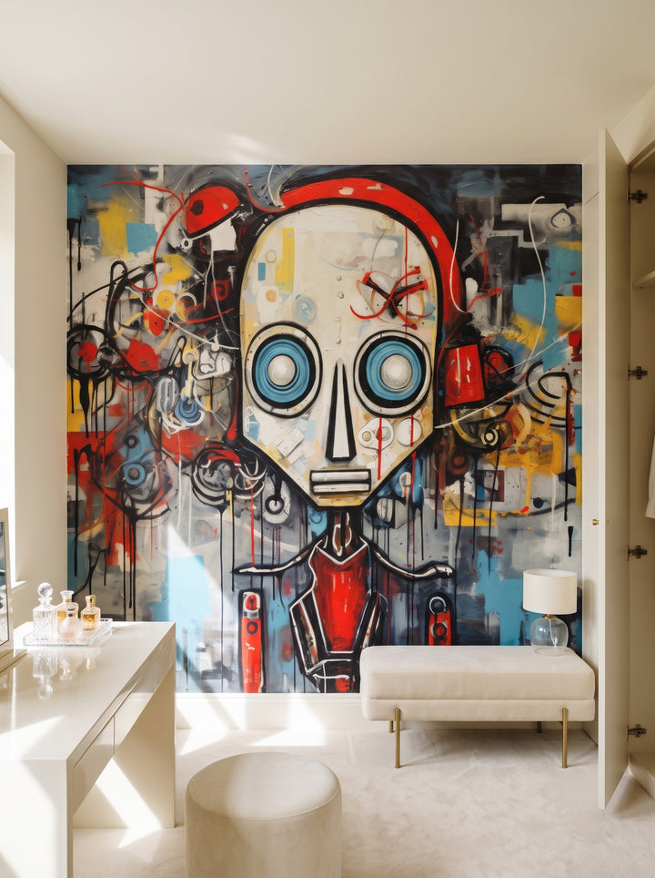 Fototapeta artystyczna o nazwie Industrial Robot w aranżacji wnętrza: garderoba w stylu Hollywood Regency.