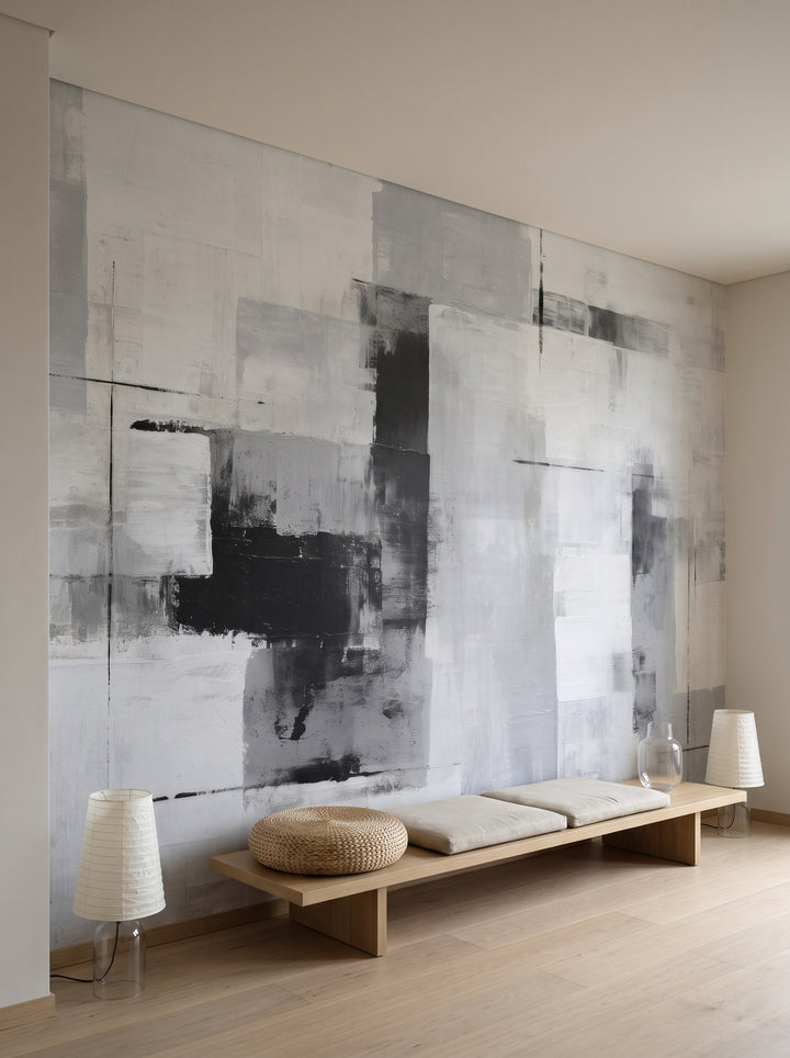 Fototapeta artystyczna o nazwie Intersecting Planes w aranżacji wnętrza: hotelowy lounge w stylu Kioto.