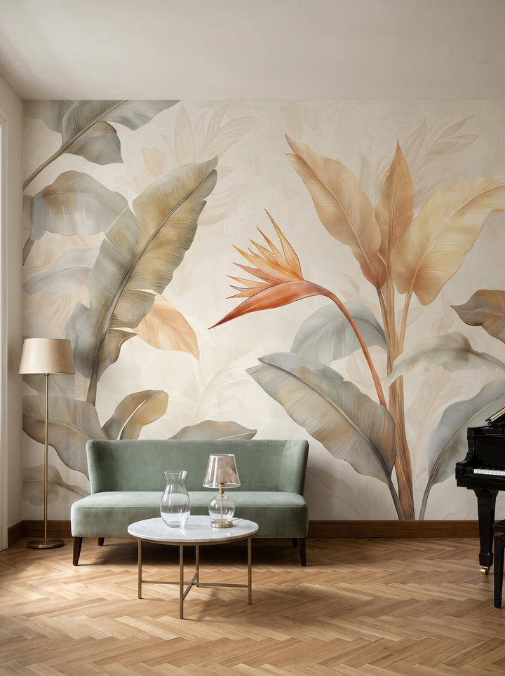 Fototapeta artystyczna o nazwie CORAL HARMONY w aranżacji wnętrza: salon muzyczny w wiedeńskiej kamienicy.