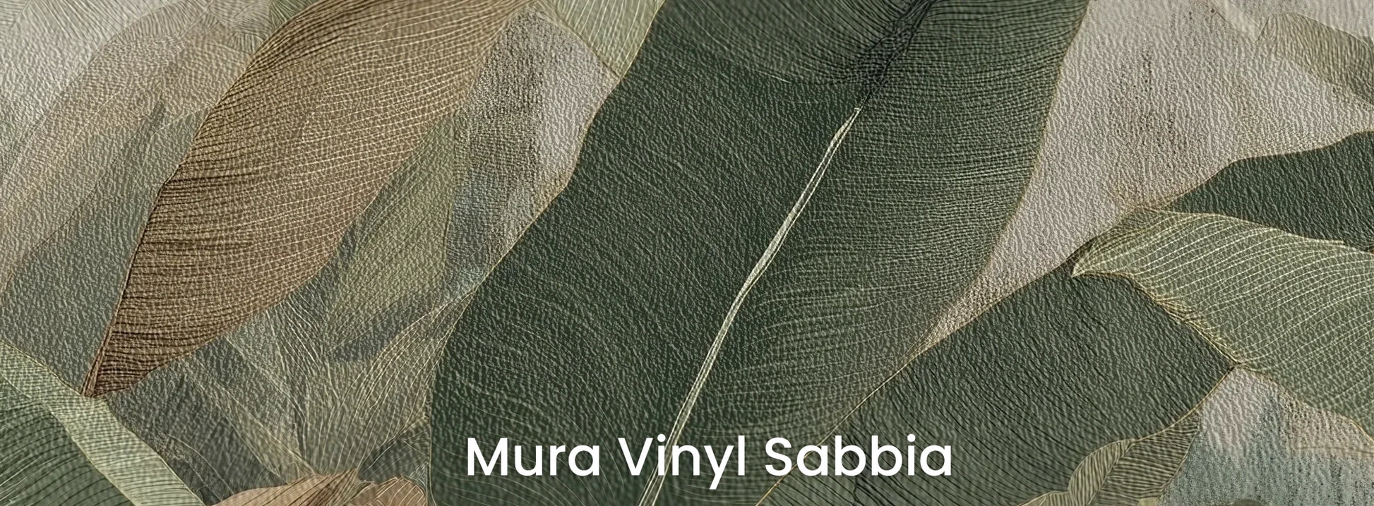 Zbliżenie na fototapetę BANANA LEAVES SHADOW - tapeta z tropikalnymi liśćmi bananowca na podłożu o strukturze ziarna piasku.