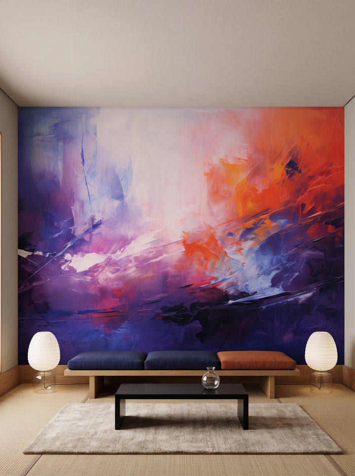 Fototapeta artystyczna o nazwie Vivid Dreamscape w aranżacji wnętrza: hotelowy salon w stylu kioto.