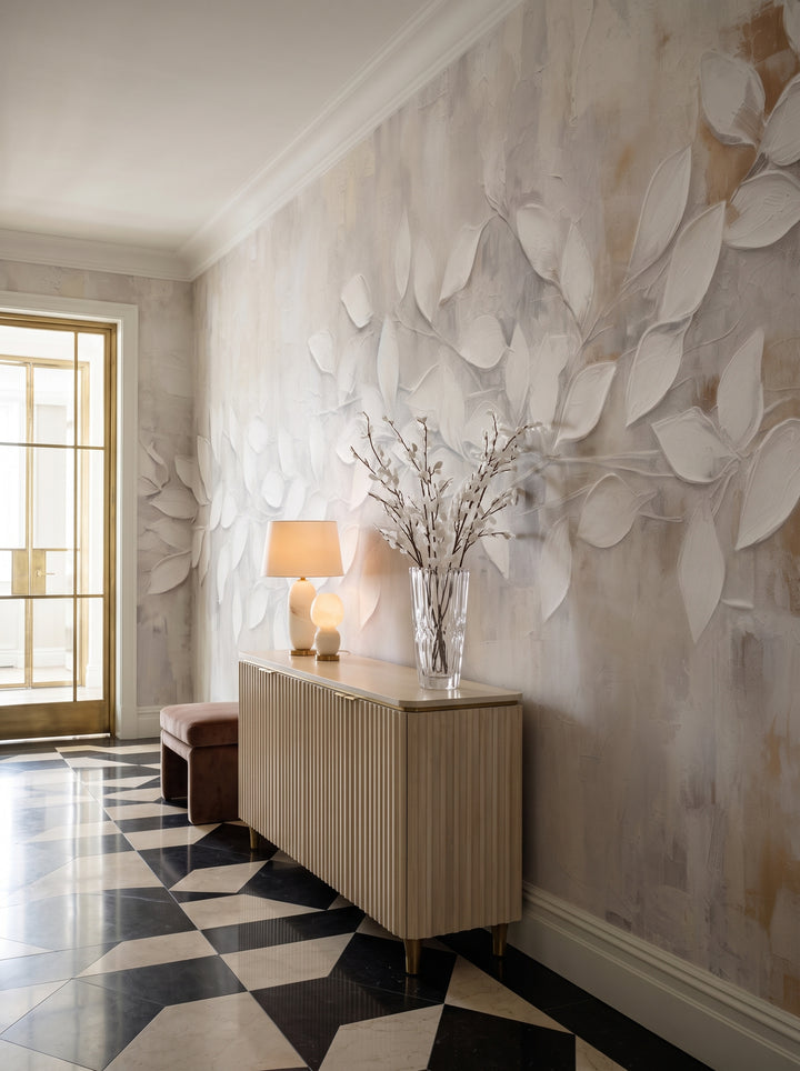 Fototapeta artystyczna o nazwie Gentle Elegance w aranżacji wnętrza: hol w stylu art déco.