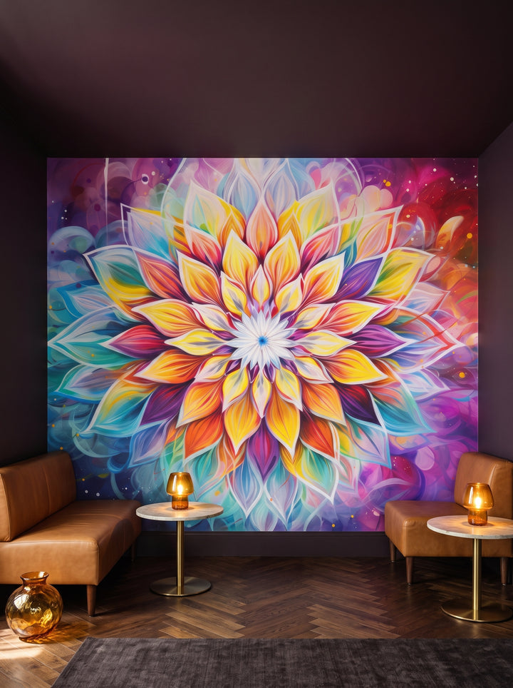 Fototapeta artystyczna o nazwie Warmth of Spirit w aranżacji wnętrza: bar w butikowym hotelu.
