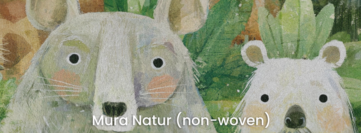 GREEN PARADE - tapeta ze zwierzętami wśród paproci — Mura Natur