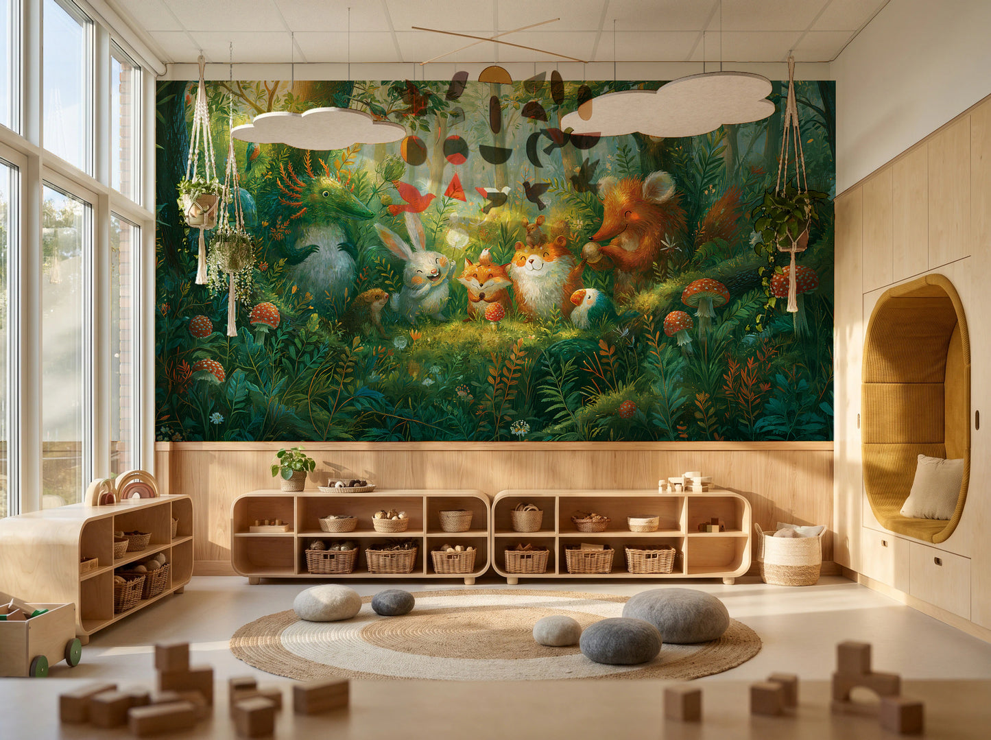 MUSHROOM CIRCLE - malowana leśna polana ze zwierzętami — KIDS — Playroom 03