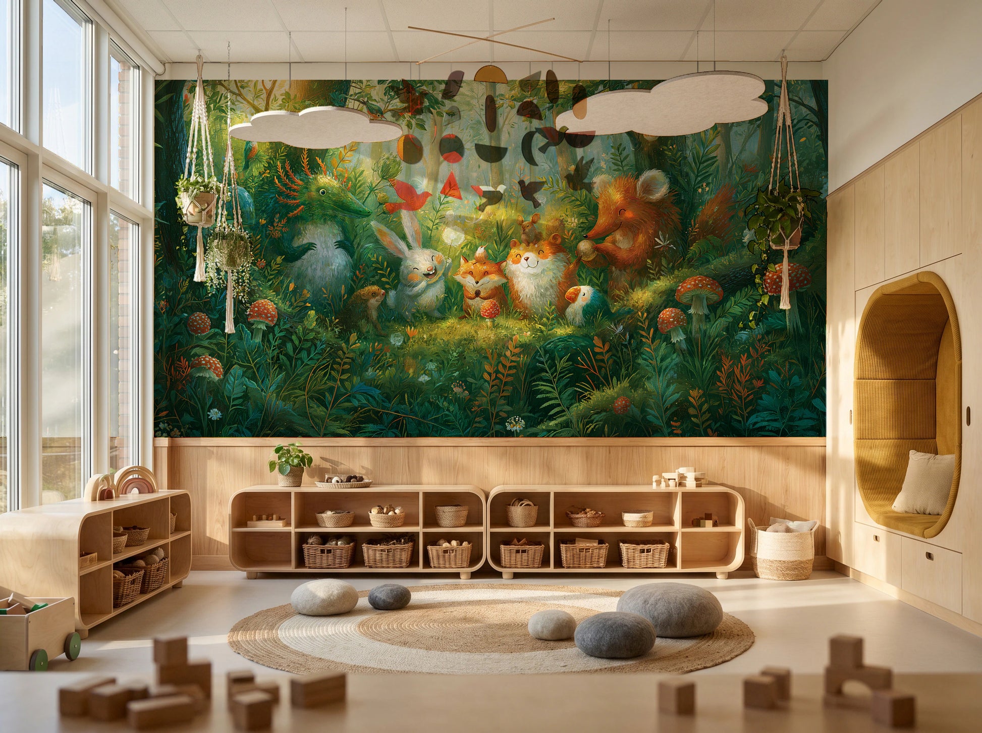 MUSHROOM CIRCLE - malowana leśna polana ze zwierzętami — KIDS — Playroom 03