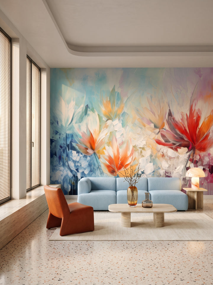 Fototapeta artystyczna o nazwie Autumn Whisper #7 w aranżacji wnętrza: salon w mediolańskim apartamencie z lat 70..