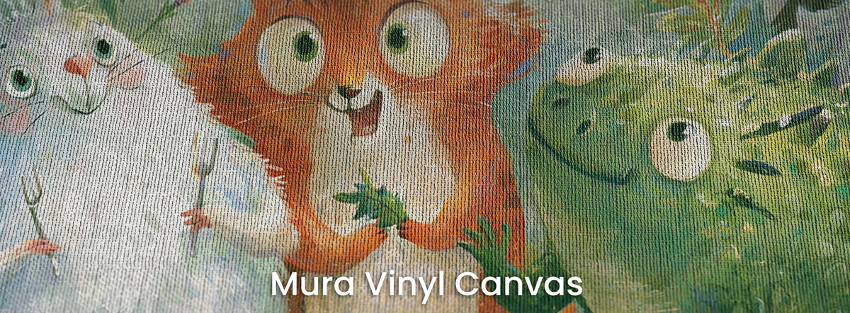 FERN TRAIL TROOP - tapeta z leśnymi zwierzętami — Mura Canvas