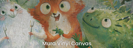 FERN TRAIL TROOP - tapeta z leśnymi zwierzętami — Mura Canvas