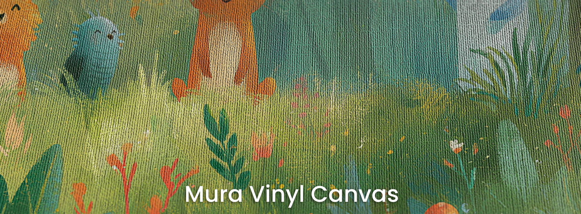 MOSSY GLADE - leśna polana ze zwierzętami w akwareli — Mura Canvas