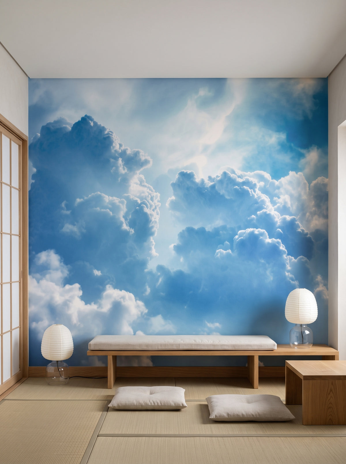 Fototapeta artystyczna o nazwie Celestial Majesty w aranżacji wnętrza: hotelowy lounge w stylu kioto.