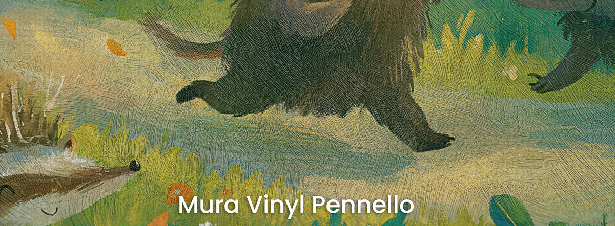 DANCING HOLLOW - tapeta z leśnymi zwierzętami dla dzieci — Mura Pennello