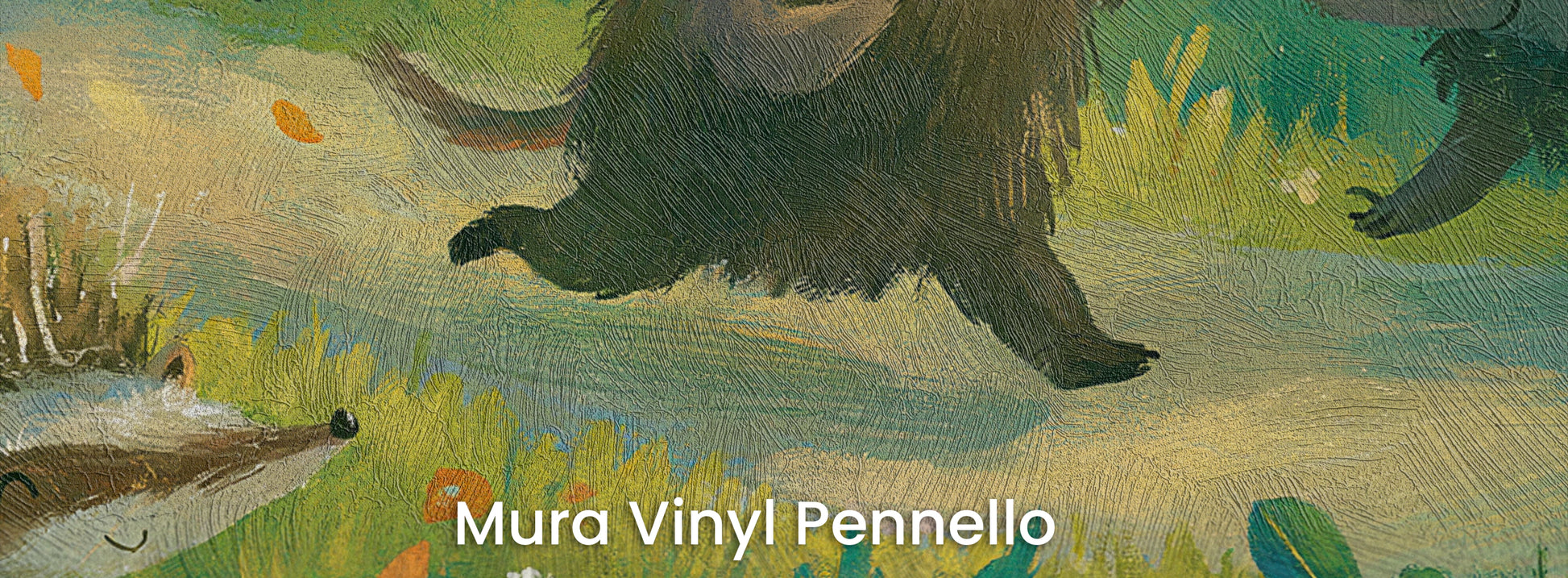 DANCING HOLLOW - tapeta z leśnymi zwierzętami dla dzieci — Mura Pennello