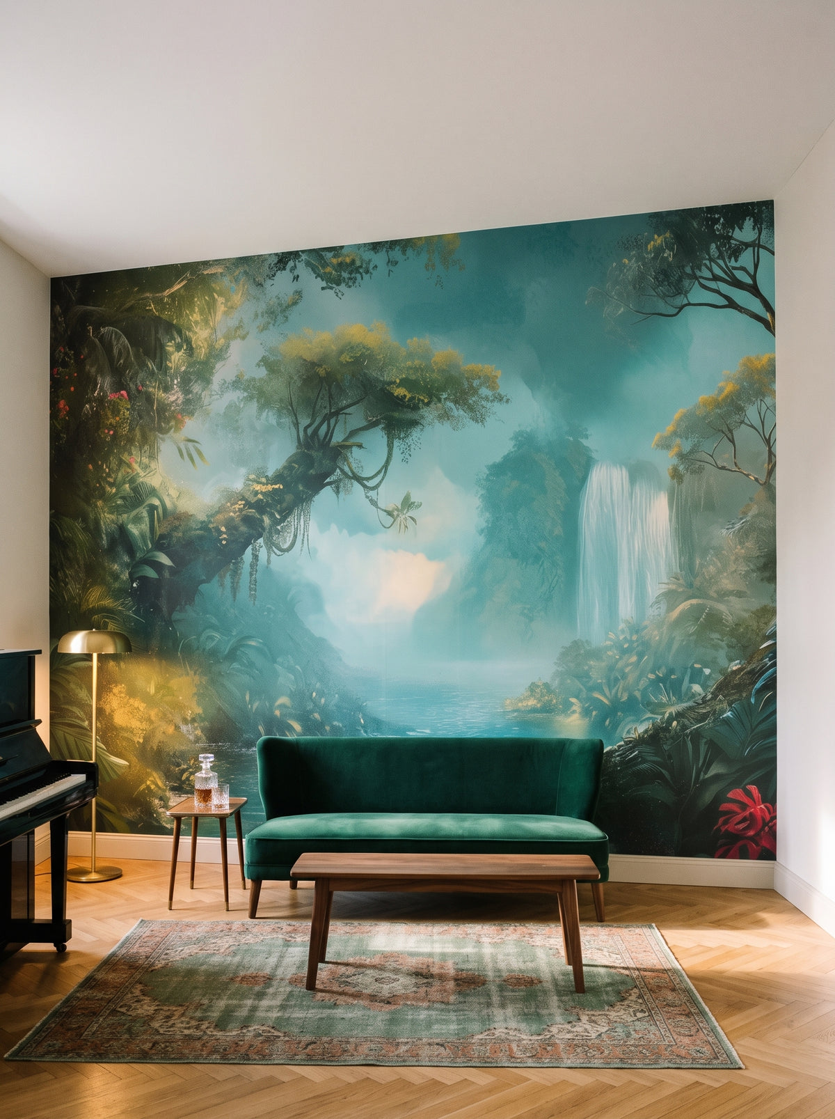 Fototapeta artystyczna o nazwie CRYSTAL MIST w aranżacji wnętrza: salon muzyczny w wiedeńskiej kamienicy.