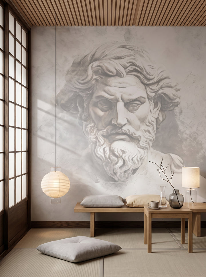 Fototapeta artystyczna o nazwie Zeus's Majesty w aranżacji wnętrza: salonik w korytarzu hotelu w Kioto.