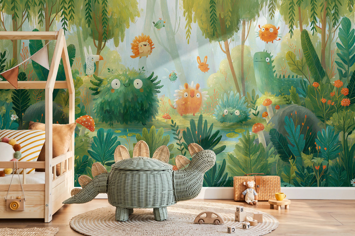 MOSSY POND - malowany las pełen puchatych stworków — KIDS — Pokój dziecięcy 10