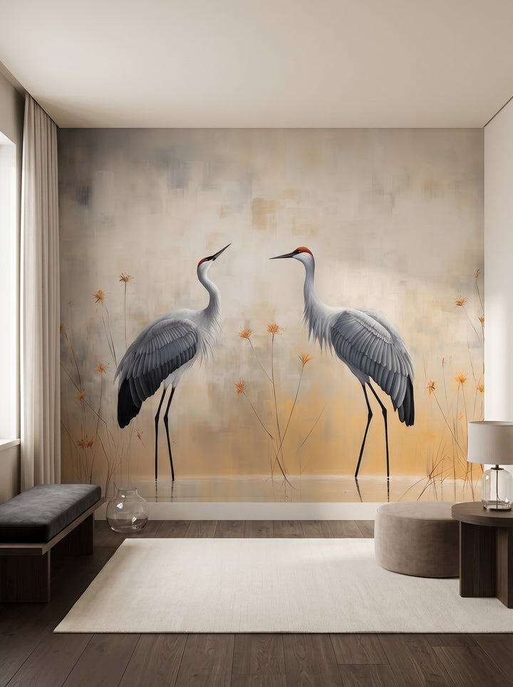 Fototapeta artystyczna o nazwie Mystic Dance w aranżacji wnętrza: apartament w pięciogwiazdkowym hotelu.