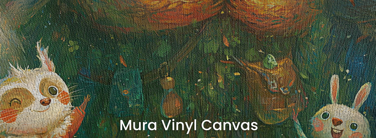 BRAMBLE CHOIR - tapeta z leśnymi zwierzętami dla dzieci — Mura Canvas