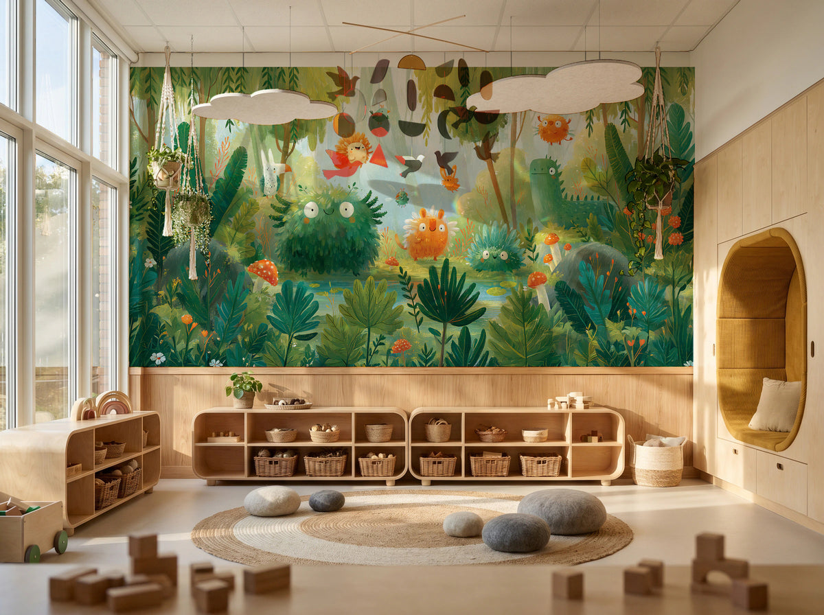 MOSSY POND - malowany las pełen puchatych stworków — KIDS — Playroom 03