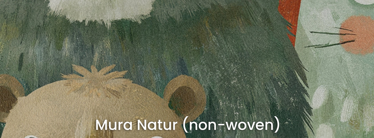 WOODLAND HUDDLE - tapeta z leśnymi zwierzętami dla dzieci — Mura Natur