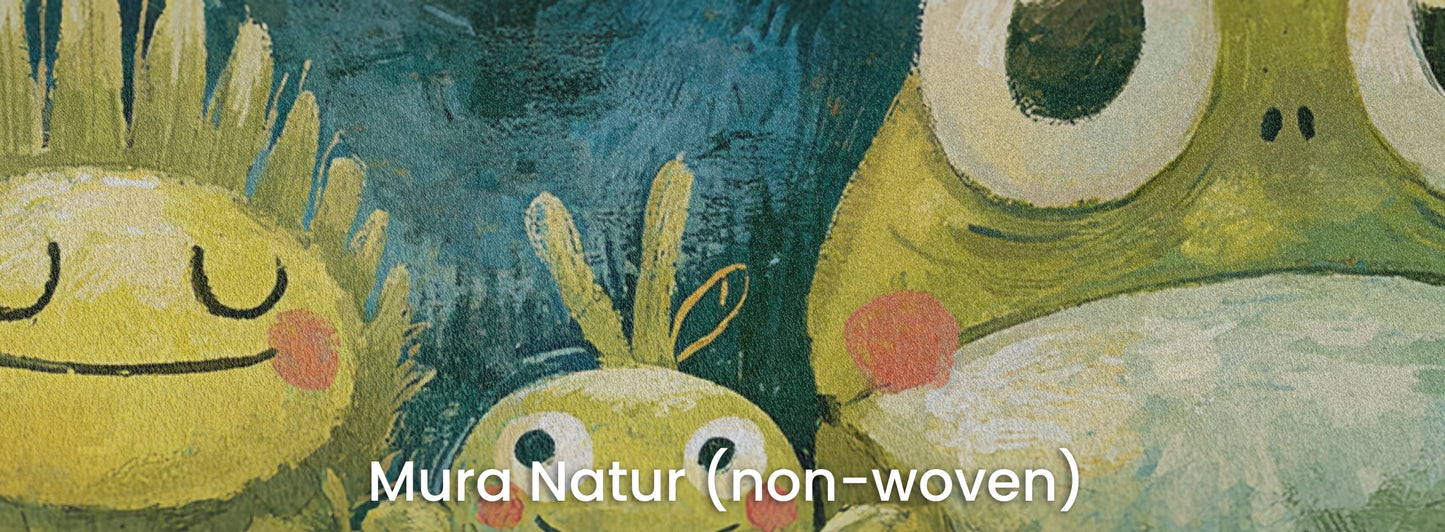 POND PARADE - tapeta z leśnymi zwierzętami nad stawem — Mura Natur
