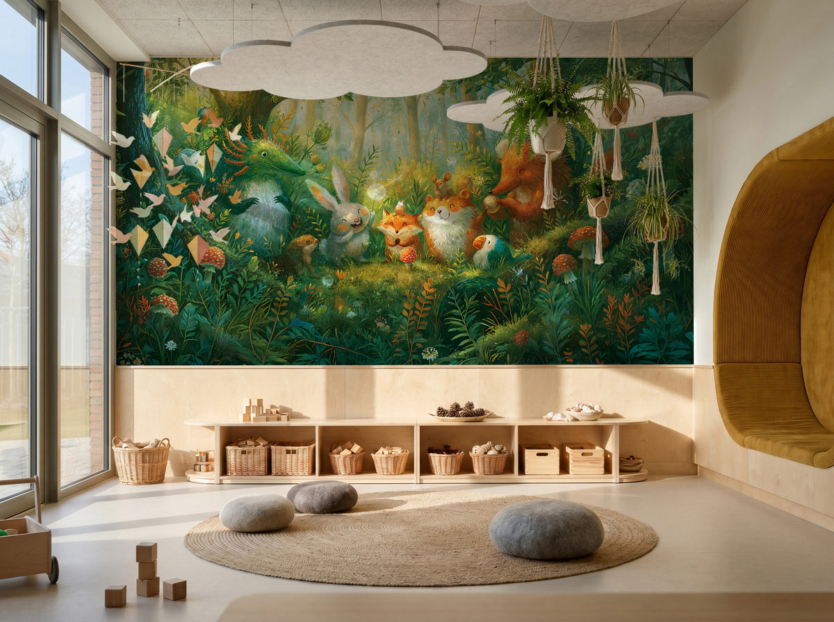 MUSHROOM CIRCLE - malowana leśna polana ze zwierzętami — KIDS — Playroom 02