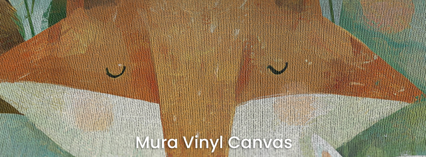 SLEEPY THICKET - tapeta z leśnymi zwierzętami dla dzieci — Mura Canvas