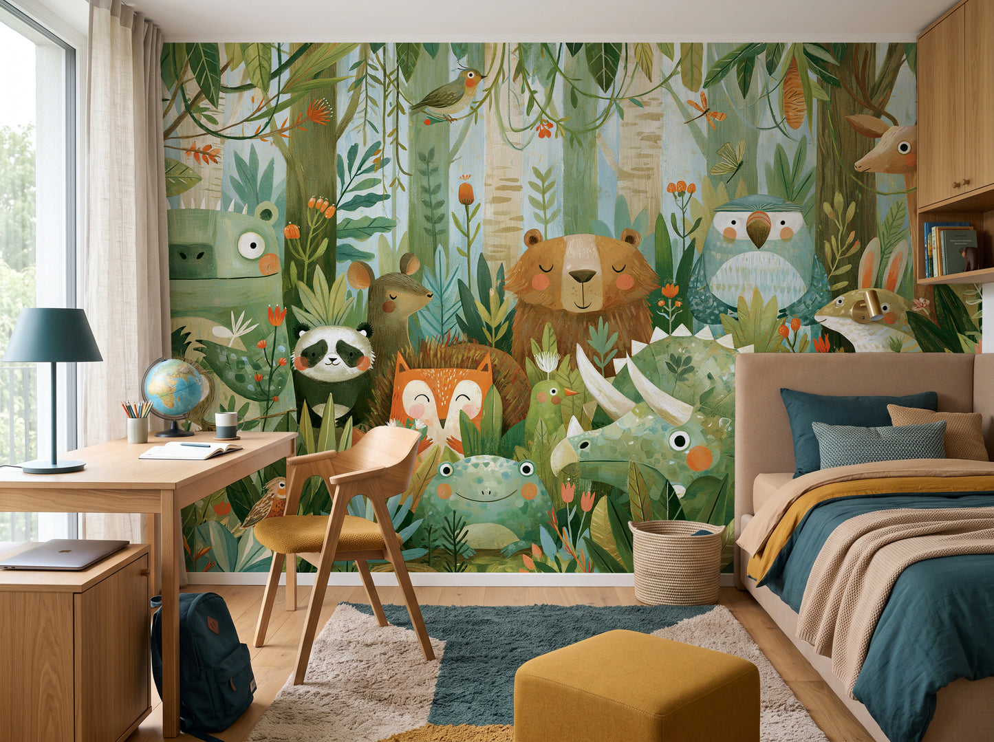 FOREST FRIENDS - fototapeta z leśnymi zwierzętami dla dzieci — child's room