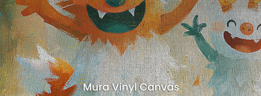 MERRY SPRITES - malowana leśna polana z wesołymi stworkami — Mura Canvas