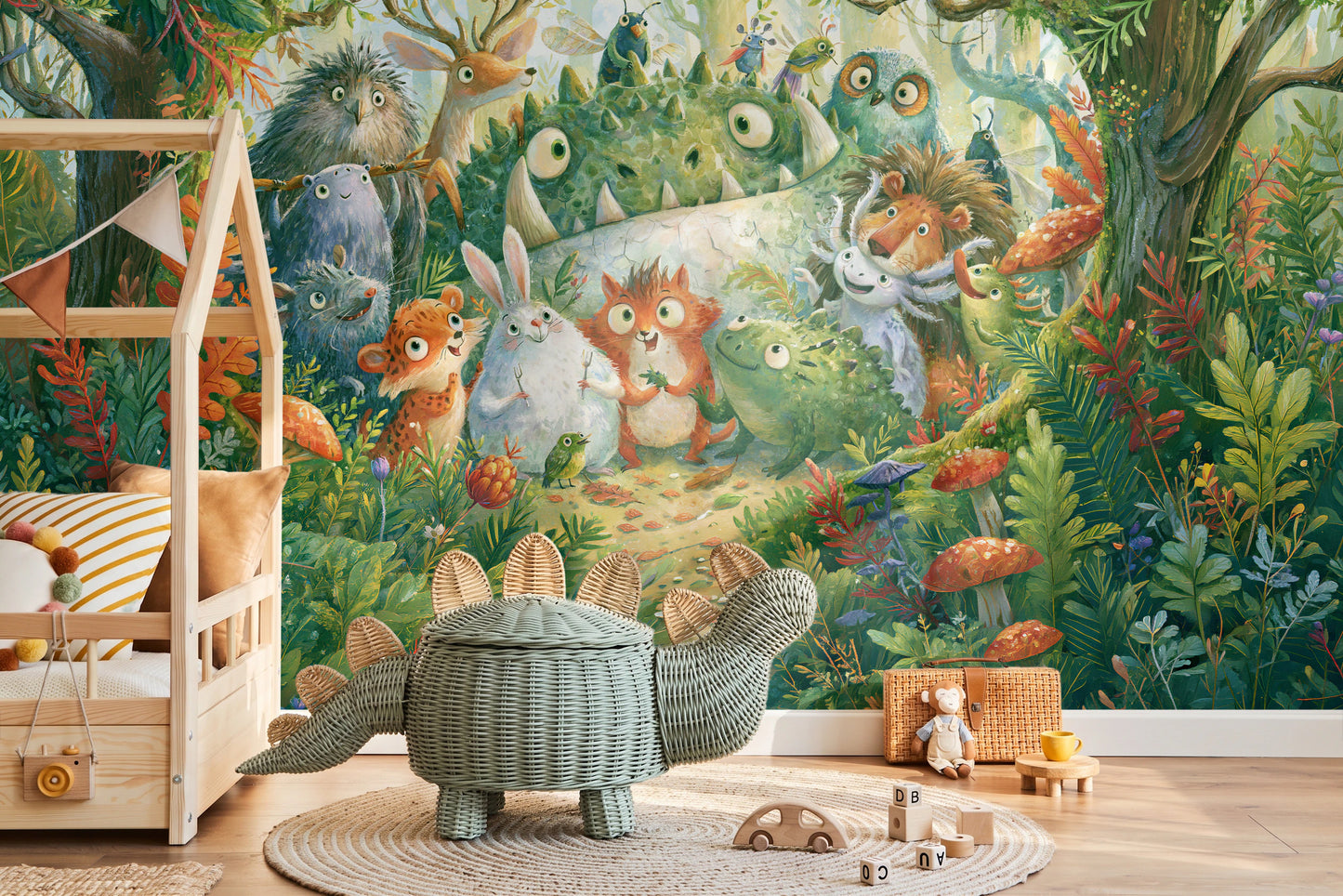 FERN TRAIL TROOP - tapeta z leśnymi zwierzętami — KIDS — Pokój dziecięcy 10
