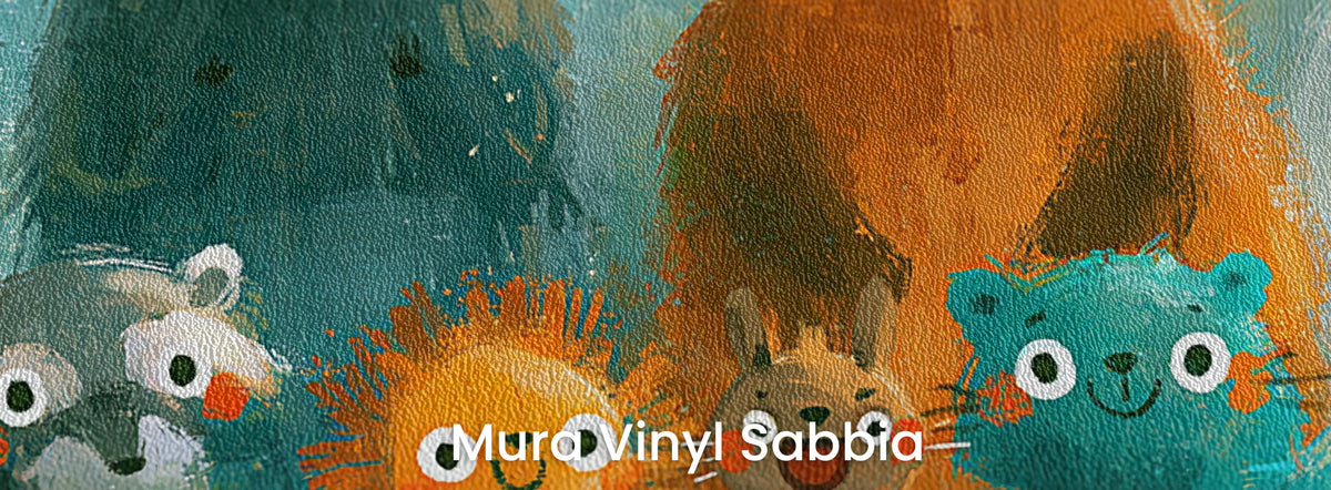 SUNLIT CLEARING - tapeta z leśnymi zwierzętami na polanie — Mura Sabbia